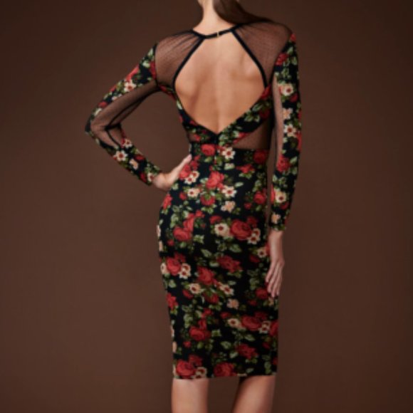 Bao Tranchi Red Rose Dress - Picture 2 of 3